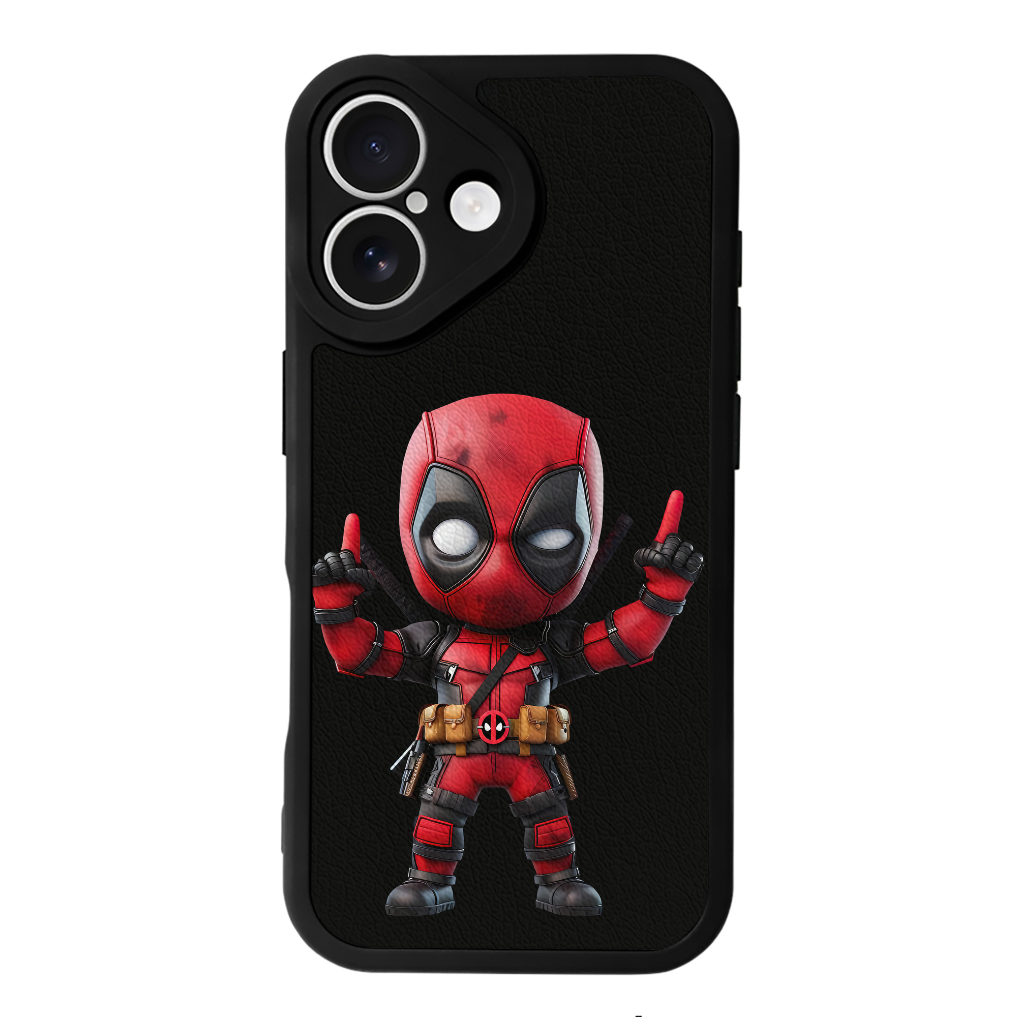 （画像用） Deadpool デッドプール 【iPhone 16シリーズ対応】シリコンスマホケース（レザー調） 材質：シリコン